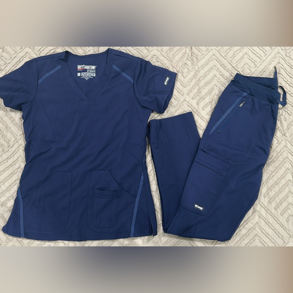 Grey's Anatomy Navy Blue Scrub Set